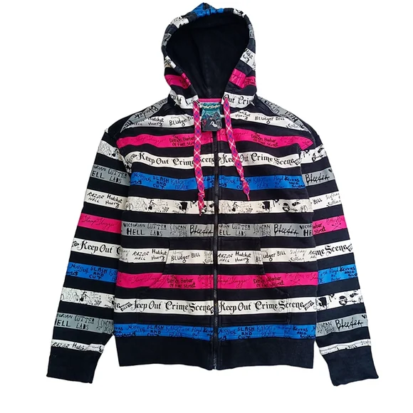 Artful Dodger 'Crime scene, Keep Out' zipper hoodie Men's Small - Main Image